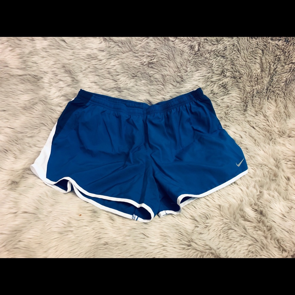 Nike Blue & White Athletic Running Shorts